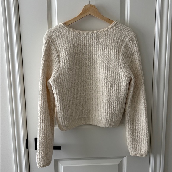 ZARA Knit Cream Cardigan Sweater - Picture 4 of 6
